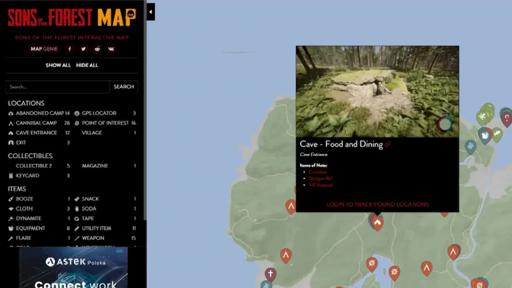 Try our new interactive map for Sons of the Forest