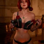 Victoria Kot naked for a cosplay of Triss from The Witcher 3 → photo 4