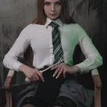 Slytherin student from Hogwarts Legacy stripped down to her underwear (sexy cosplHogwarts Legacy → photo 11