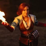Cosplay on Triss Merigold: KATSSBY model Letyago recreated the image from The Witcher 3 → photo 7