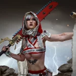 The cosplayer embodied the Adepta Sororitas from Warhammer 40,000: the Midjourney neural network is also delighted! → photo 6