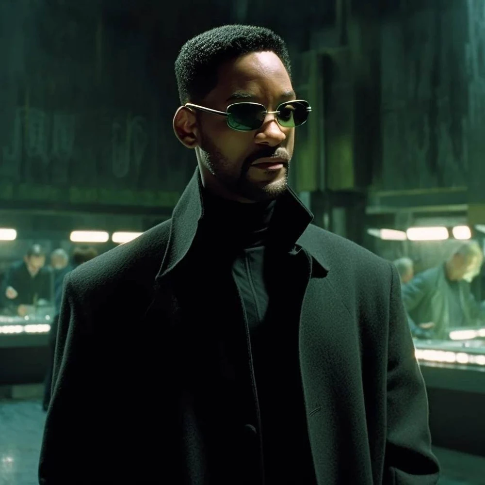 Neural Network Art: Will Smith as Neo from The Matrix - photo №67139