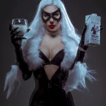 Black Marvel cat with milk on her chest: Russian cosplayer demonstrates her image → photo 3