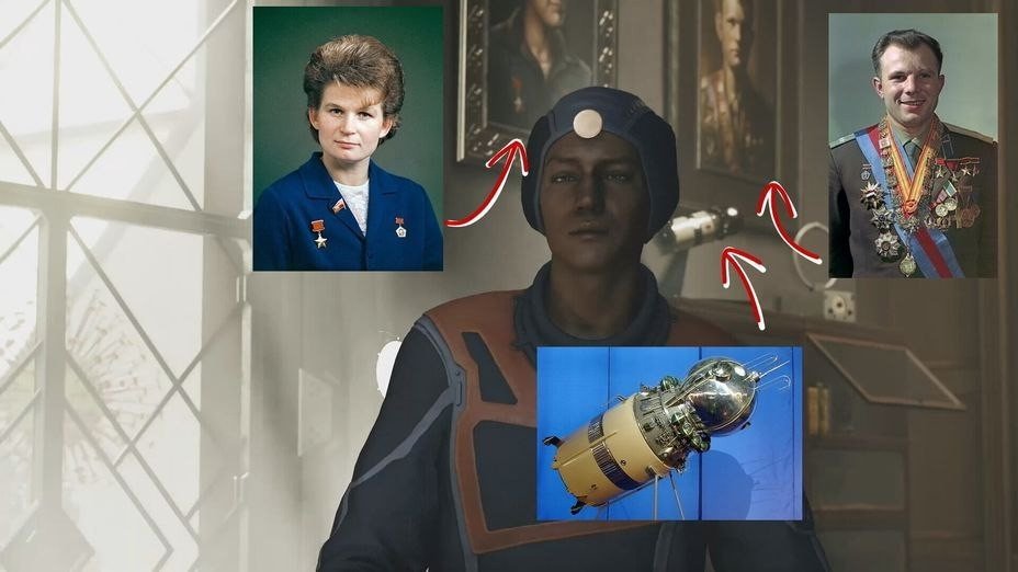 Bethesda Removes Portraits of Gagarin and Tereshkova from Starfield. - photo №85207