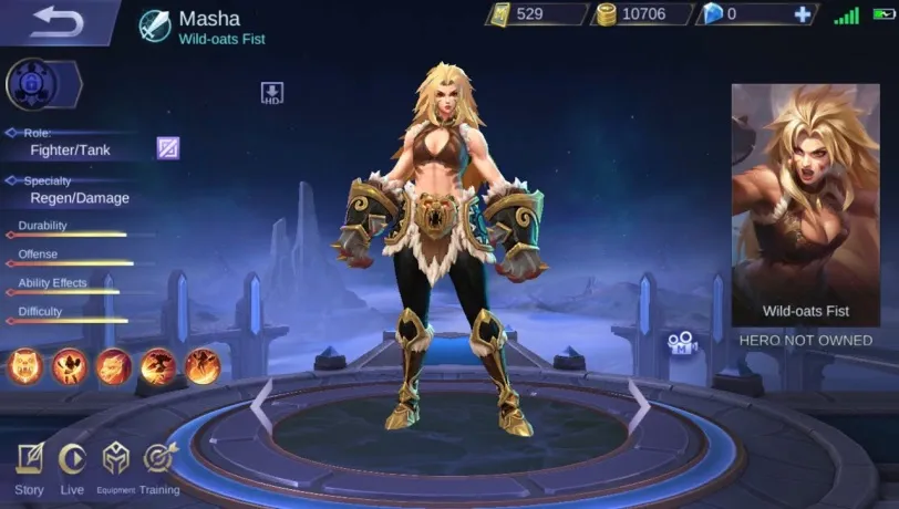 Heroine "Masha" in Mobile Legends: Description and abilities. - photo №82474